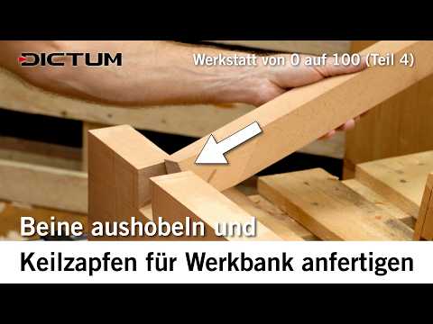 Planing legs and making tenons for the workbench | Workshop from 0 to 100 (Part 4)