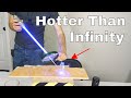 What Happens if You Focus a 5W Laser With a Giant Magnifying Glass? Negative Kelvin Temperature!