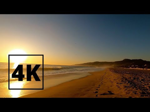ASMR 🎧 Zuma Beach, Malibu ⛱ 4K Sunset Beach Walk 📽 3D Binaural Ocean Waves for relaxing, sleeping