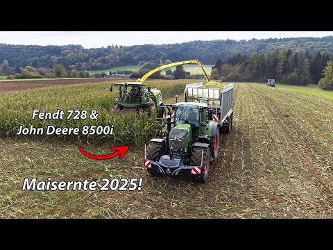 MAISERNTE 2025 mit Fendt 728 +TRACTORBUMPER🔥 und John Deere Feldhäcksler! || Kloker Agrar