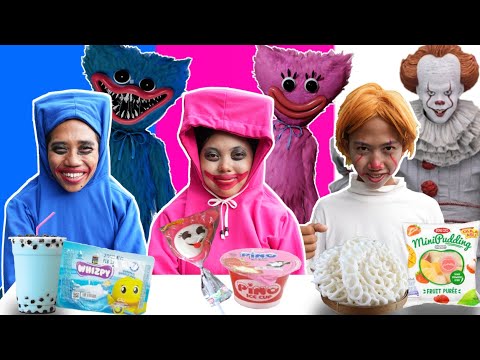 CHOOSE A MONSTER CHARACTER ACCORDING TO 1 COLOR OF FOOD PART 3! WILL IT BE HUGGY WUGGY?! | Mikael...