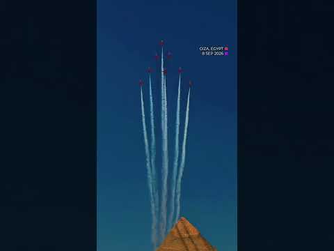 Turkish jets perform dramatic flyover above Egypt’s pyramids  | AJ #shorts