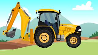 Garage construction machinery - Construction and application - animations for children