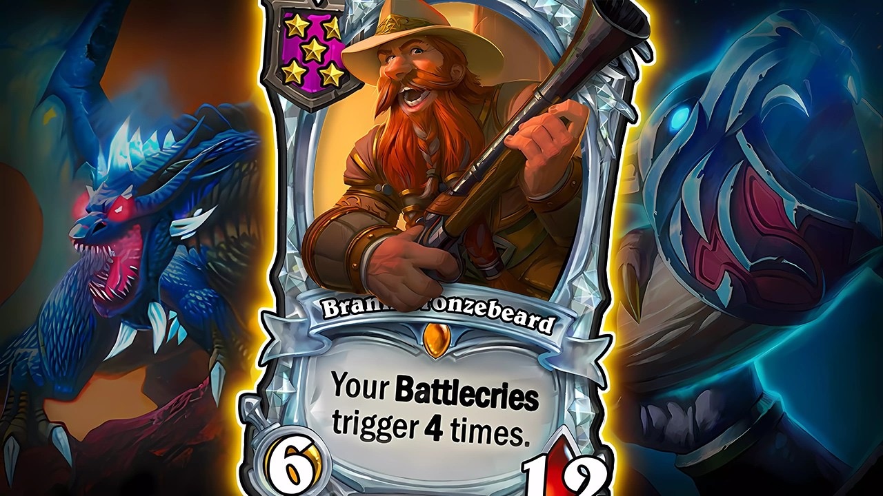 Diamond Brann?! 4x ALL Battlecries! (Disgusting Scaling!) | Hearthstone Battlegrounds