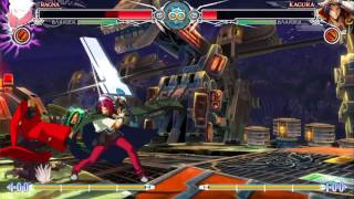 [BBCF] - Kagura 2B cross-under(vs. Ragna)