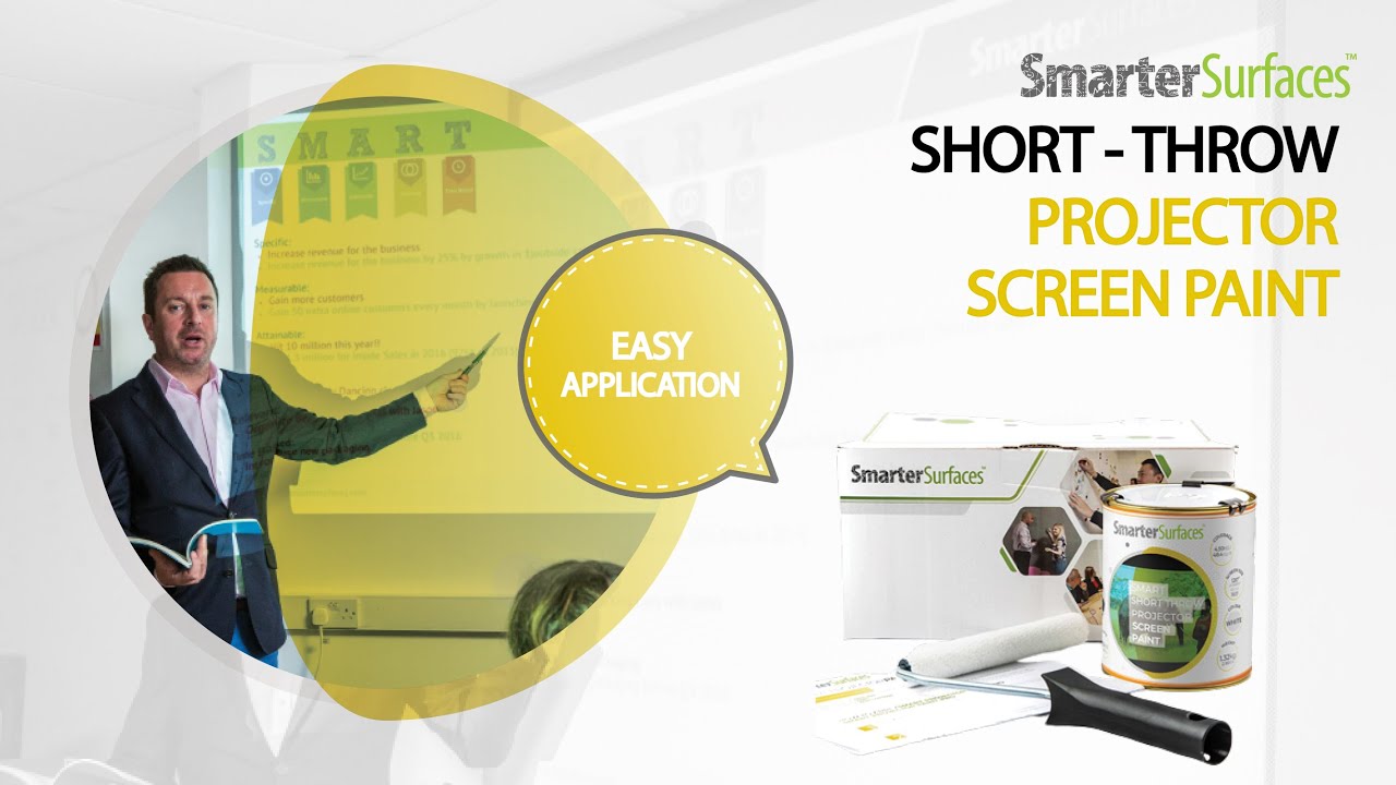 Short Throw Projector Screen Paint Installation Video