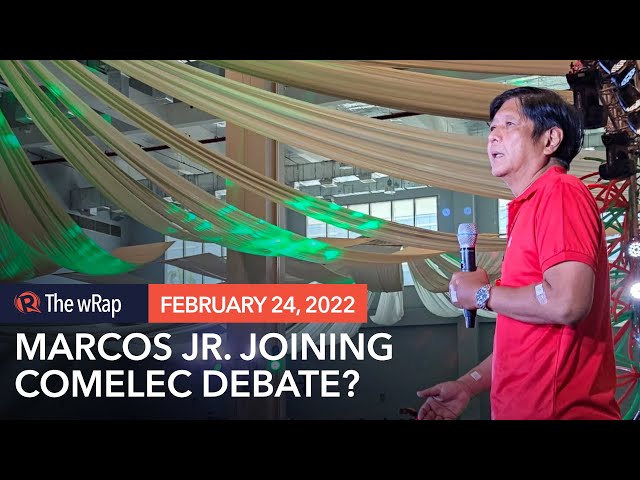 Debate-averse Marcos cannot commit yet to Comelec, says schedule ‘hectic’