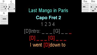 Last Mango In Paris by Jimmy Buffett guitar play along. Use a Capo on 2nd Fret.