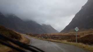 preview picture of video 'Christmas Day Drive On Old Village Road To Glencoe Scottish Highlands Of Scotland'