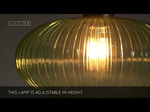 Lucide 45386/30/33 - Chandelier on a string MALOTO 1xE27/40W/230V d. 30 cm green