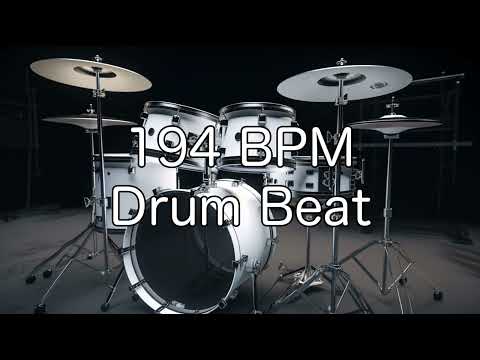 194 BPM Rock Drum Beat for Musical Practise