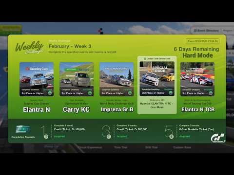 Gran Turismo 7 | Weekly Challenges February 2026 WK.3 - Hyundai Elantra N TCR 1-Make & WTC700