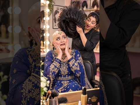 🤯 PARLOUR WALI NE DULHAN KO AJEEB WIG LAGA DI! 😂😭 #shorts #takli #wedding #viral #youtubeshorts