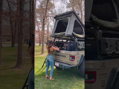 "Jeep Gladiator Built for the Wild! Ultimate Overlanding & Camping Rig #OffRoadAdventure#women"