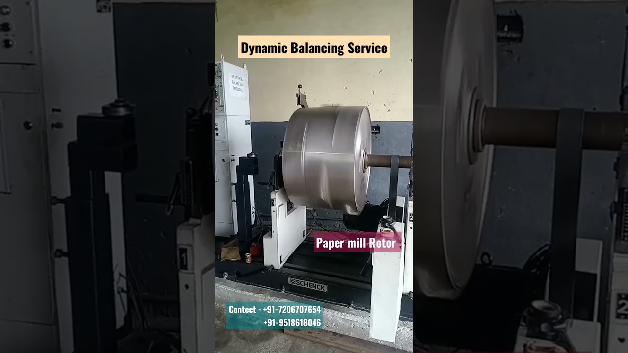 Paper Mill Rotor #dynamicbalancing #Rotor #papermill #Multifoil #balancing #schenck