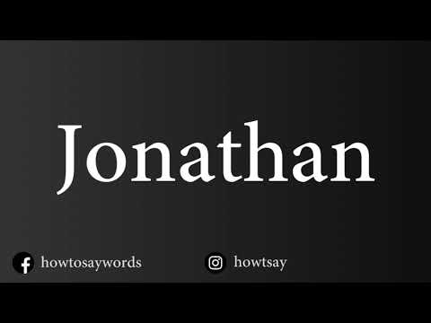 How To Pronounce Jonathan