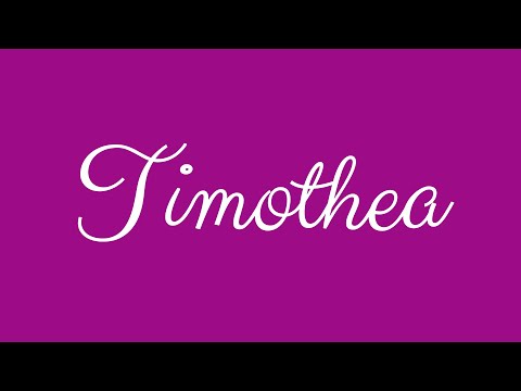 Learn how to Sign the Name Timothea Stylishly in Cursive Writing