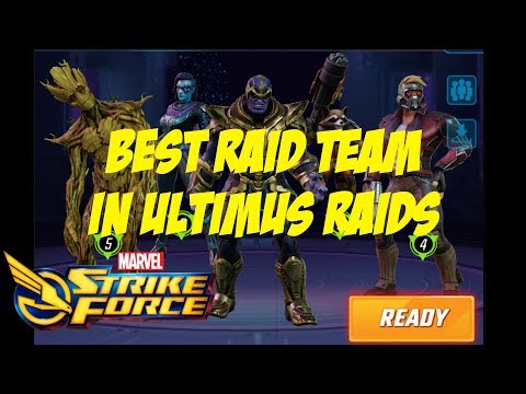 THE BEST RAID TEAM for Ultimus Raids in 2019 - Marvel Strike Force Gameplay