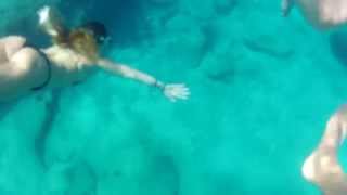 preview picture of video 'Underwater at Milos - Sarakiniko 23/7/14'