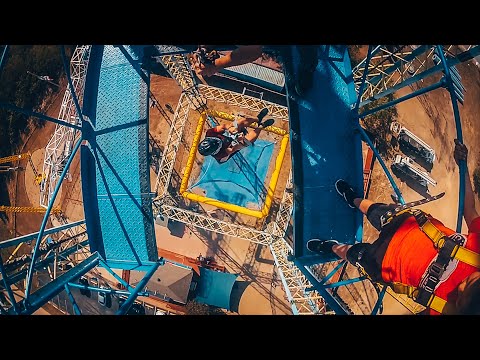 130-foot Drop Free Fall !!! Me Trying Nothin’ but Net at Zero Gravity Dallas | Thrill Rides