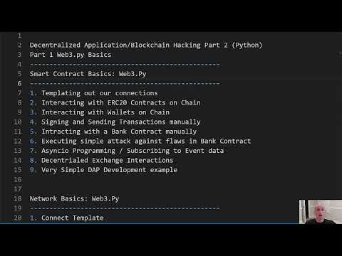 Web3 Hacking in Python Section1 - 0x01 Web3 Python Basics Table of Contents (OLD, WAS UPDATED  )