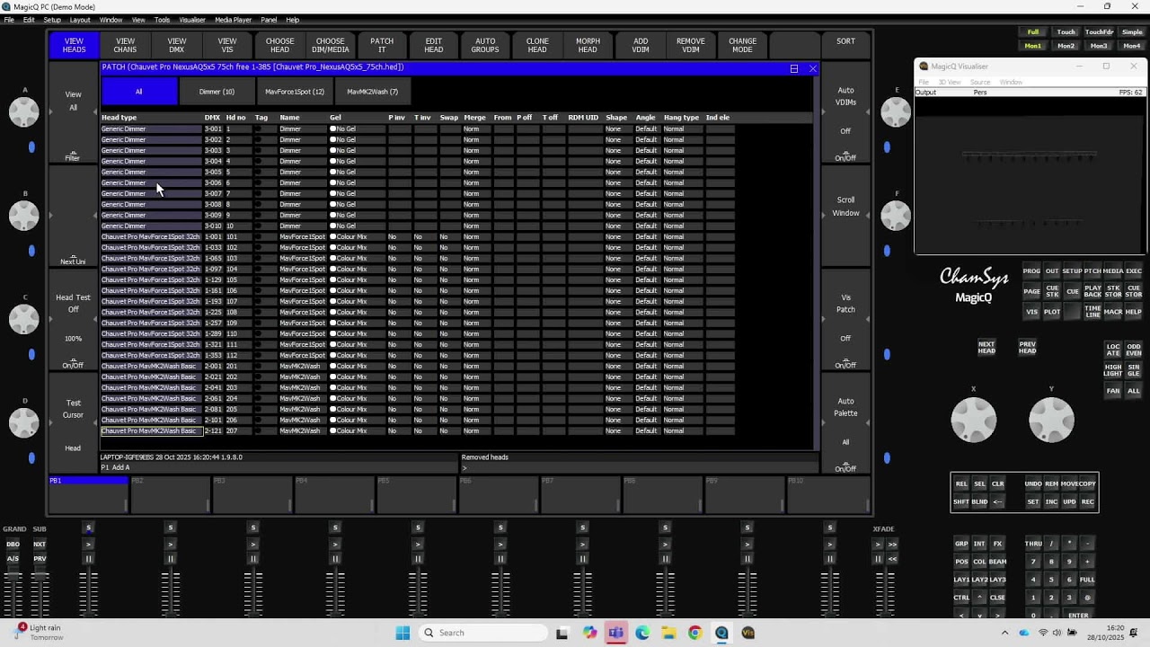ChamSys #TrainingTuesday -  MagicQ Plot Window