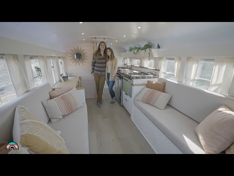 Bright, Light DIY School Bus — Beautiful Build with No Prior Building Experience