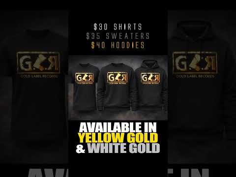 Gold Glr designs in Yellow & White Gold. #GlrMerch #GLR #GoldLabelRecords #GoldRush #raidenrush