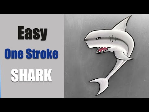 One Stroke Shark: Easy Face Painting Tutorial