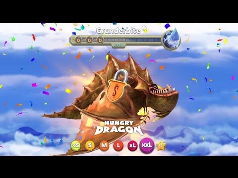 GRUNDERBITE DRAGON UNLOCKED AND GAMEPLAY! - Hungry Dragon New Mod 4.6 Apk