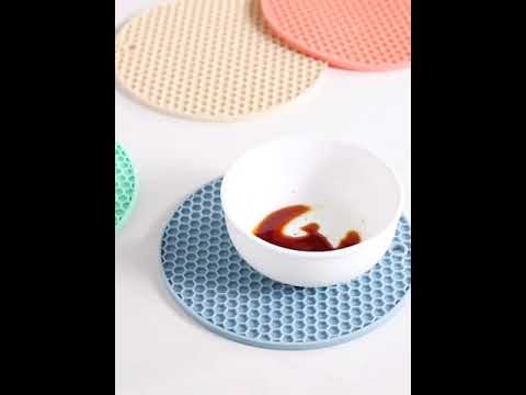 Pot Slip Hot Pads Silicone Heat Resistant Coasters, Insulation Pad