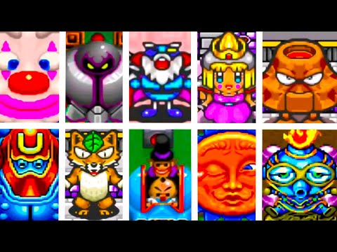 Super Bomberman 1, 2, 3, 4, 5 - All Bosses (No Damage) - SNES