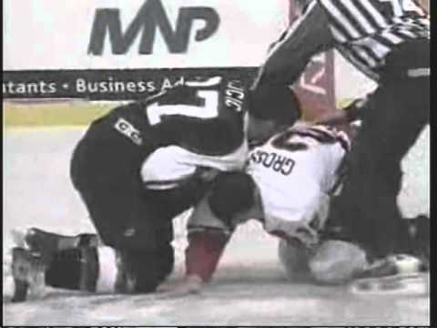 Eli Grossmann vs Milan Lucic