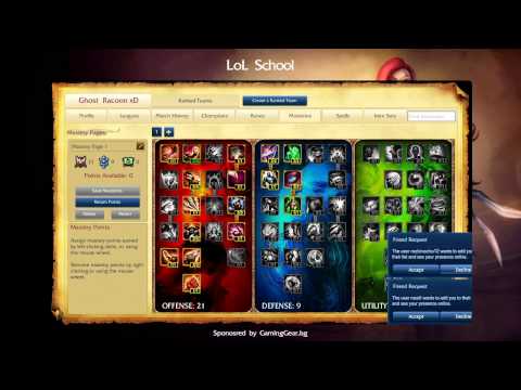 AFKTV 047.P5 - LoL school Jinx with Ghost Racoon part 1 masteries and runes