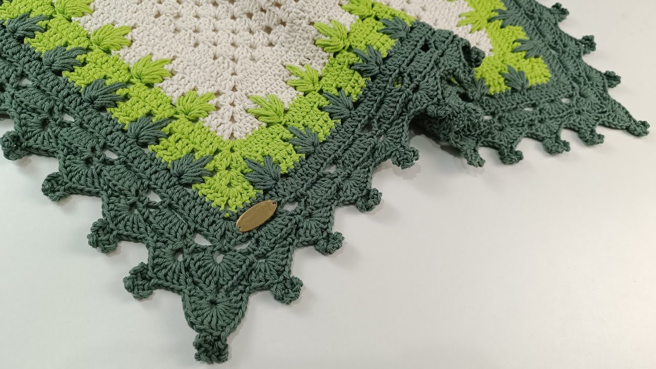 TAPETE RETANGULAR FOLHA DUPLA FÁCIL E RÁPIDO, passo a passo completo #crochet