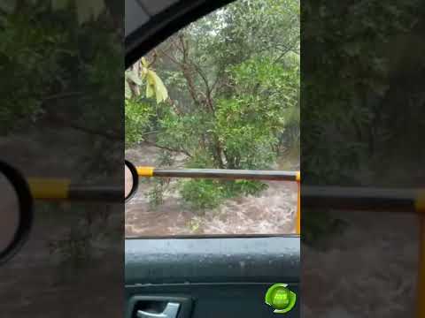 Em Vila Bela devida as chuvas continua uma forte enchorradas de água.