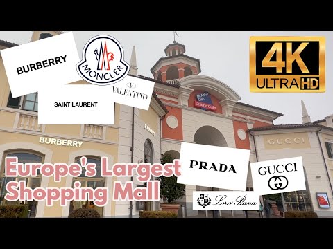 [4K] Serravalle Designer Outlet | Milan Luxury Desginer Outlet Shopping | largest Outlet in Europe