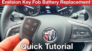 Buick Envision Remote key battery replacement 2022 - 2024