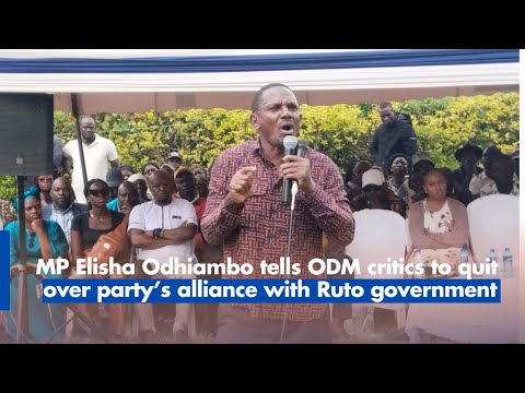 Gem MP Elisha Odhiambo tells ODM critics to quit over party’s alliance with Ruto government
