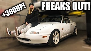SCARING MY GIRLFRIEND IN MY SR20 MIATA!