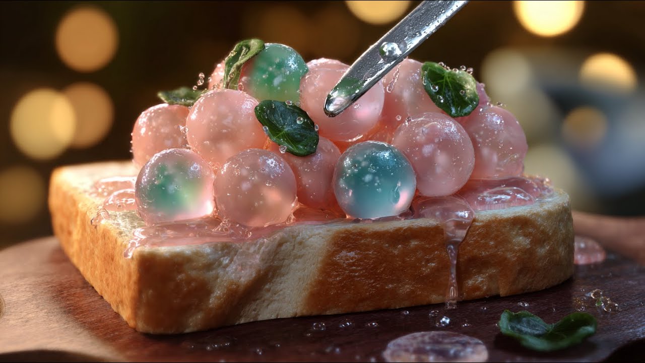 【ASMR】Soothing glass cherry jam sounds とろけるガラスのさくらんぼジャムをパンに塗る音が心地よい