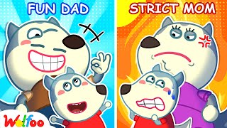 Strict Mom vs Fun Dad, Who Love Wolfoo More? Kids Stories About Family | Wolfoo Channel