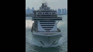 Impressive! Front view of the MSC Seascape departing from PortMiami