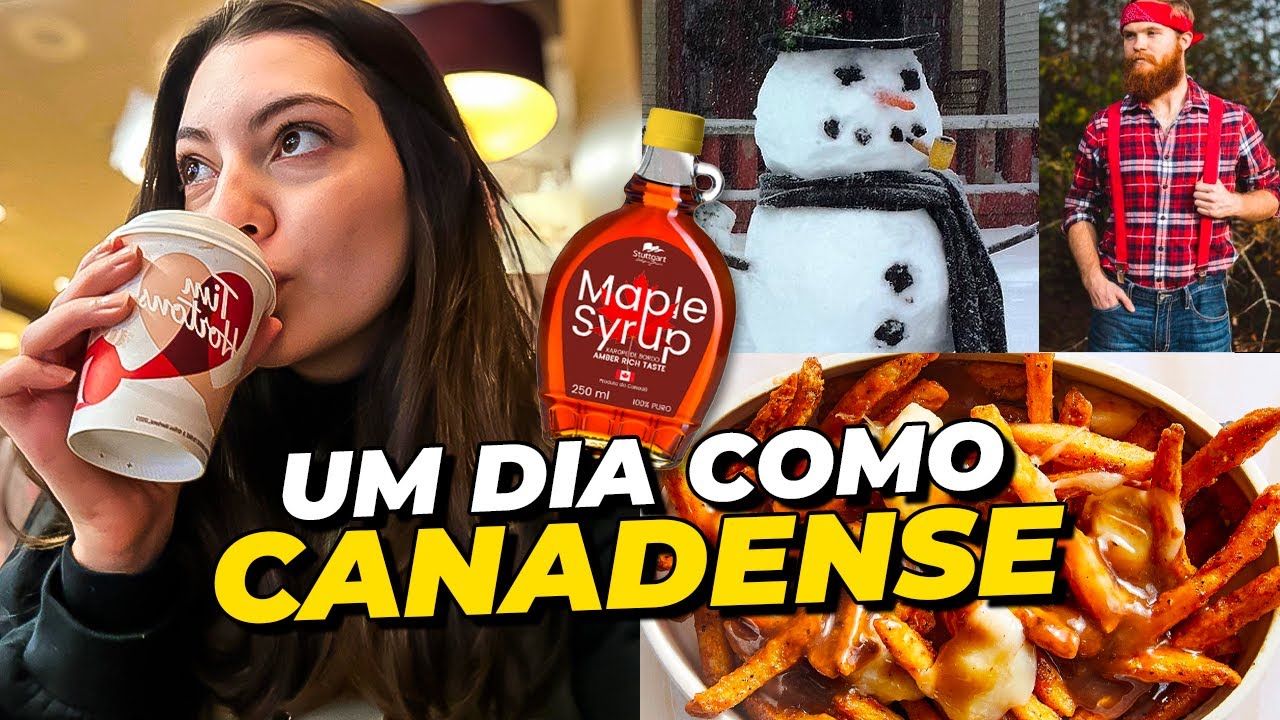 VIVENDO UM DIA COMO CANADENSE - Vlog Vida no Canadá - Tim Hortons, costumes canadenses, curiosidades