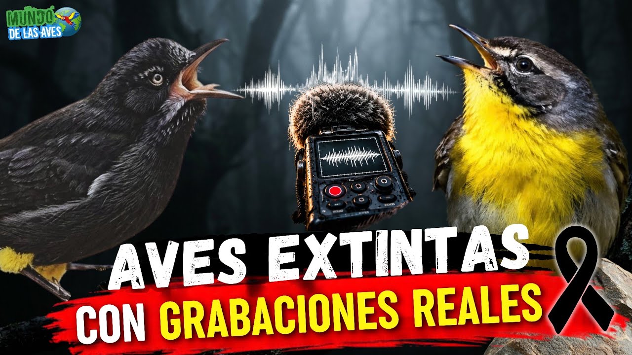 5 Aves Extintas Con Grabación REALES "SU ÚLTIMO CANTO"