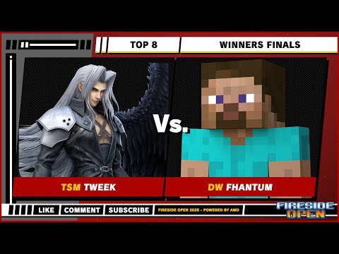 Fireside Open 2025 - Top 8 - Winners Finals - Tweek (Sephiroth) VS Fhantum (Steve) - SSBU