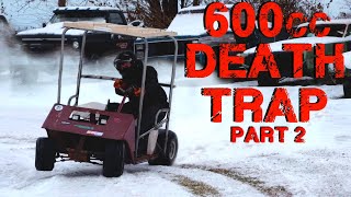 $100 Crotch Rocket Powered Golf Cart Revival - PART 2