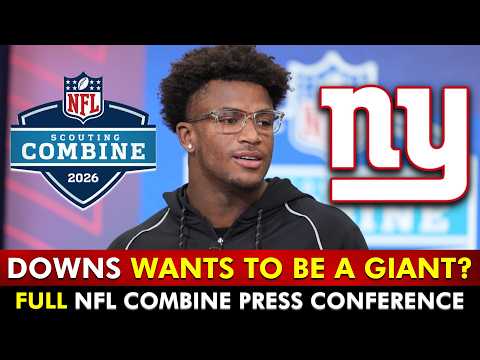 🚨CALEB DOWNS WANTS TO BE A GIANT? + FULL Caleb Downs NFL Combine Press Conference