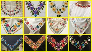 Hemline embroidery border / floral borderline embroidery for tablecloth / shirts / neckline / blouse