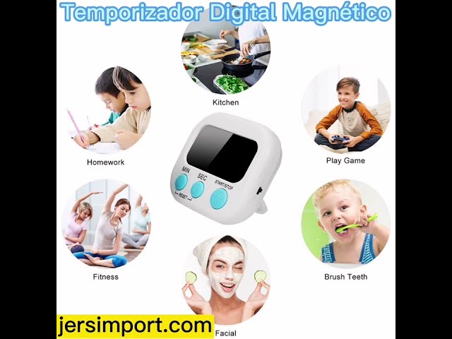 Vídeo relacionado con LIORQUE Temporizador de Cocina Digital Temporizador Multifunción con Función de Reloj, Ajuste Rapido, 3 Niveles de Volumen, Respaldo Magnético, Soporte Plegable (1 Pieza)